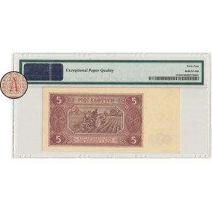 5 zlotych, 1948 - A - PMG 64 EPQ