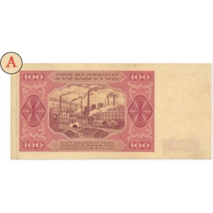 100 zlotys 1948 - A - série très rare