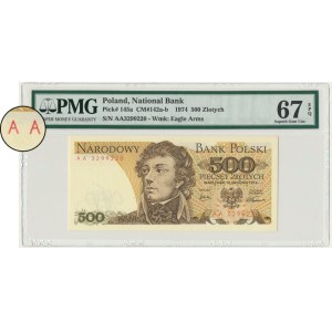 500 zlotych, 1974 - AA - PMG 67 EPQ