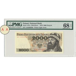 2,000 zlotys, 1979 - AA - PMG 68 EPQ