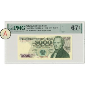 5,000 zlotys, 1982 - A - PMG 67 EPQ - first series