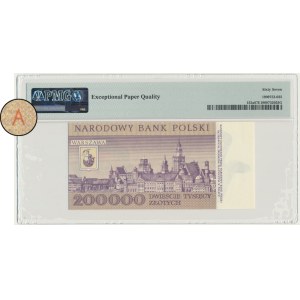 200.000 złotych 1989 - A - PMG 67 EPQ - pierwsza seria