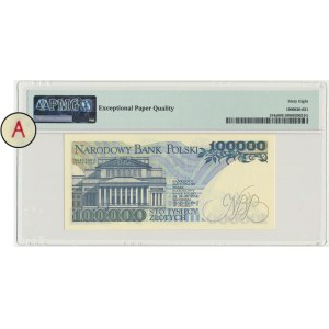 100.000 złotych 1990 - A - PMG 68 EPQ - pierwsza seria