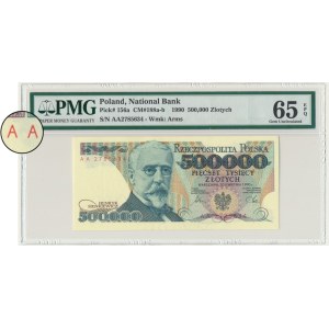 500,000 zlotys, 1990 - AA - PMG 65 EPQ - VERY RARE
