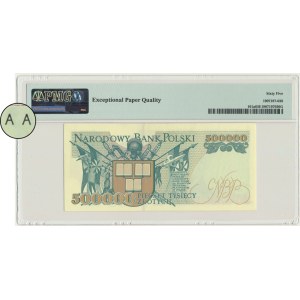 500.000 złotych 1993 - AA - PMG 65 EPQ - BARDZO RZADKIE