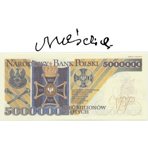 5 million zlotys, 1995 - AH - autographed by A. Heidrich