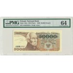 50,000 zlotys, 1989 - AA - PMG 64 - autographed by A. Heidrich