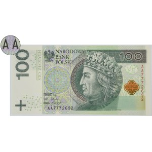 100 zlotych 2012 - AA -