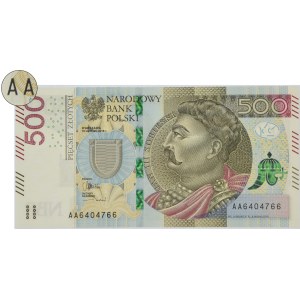 500 zlotych 2016 - AA -