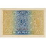 1/2 marki 1916 - Jenerał - A - numerator wiśniowy