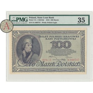 100 marks, 1919 – Series III A – PMG 35 – RARE VARIETY