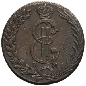 Rusko, Sibiř, Kateřina II., 10 kopějek, Suzun 1777 KM
