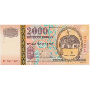 Ungarn, 2.000 Forint 2000 – Gedenkbanknote in einer Emissionsmappe –