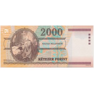 Ungarn, 2.000 Forint 2000 – Gedenkbanknote in einer Emissionsmappe –