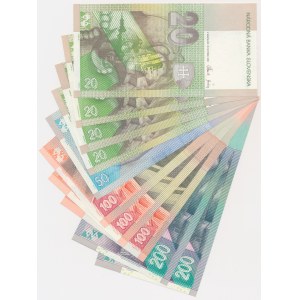 Slowakei, Set mit 20–200 Kronen (10 Stück)