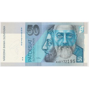 Slowakei, 50 Kronen 2005 – mit der Unterschrift des Präsidenten der Slowakischen Nationalbank