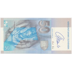 Slowakei, 50 Kronen 2005 – mit der Unterschrift des Präsidenten der Slowakischen Nationalbank