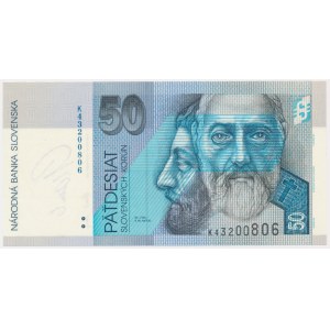 Slowakei, 50 Kronen 2005 – mit der Unterschrift des Präsidenten der Slowakischen Nationalbank