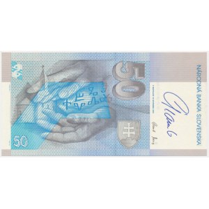 Slowakei, 50 Kronen 2005 – mit der Unterschrift des Präsidenten der Slowakischen Nationalbank