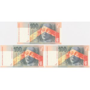 Slowakei, 100 Kronen 1997 (3 Stück)