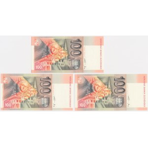 Slowakei, 100 Kronen 1997 (3 Stück)