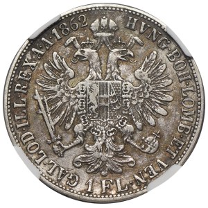 Austria, Franz Joseph I, 1 Floren Venice 1862 V - NGC VF30