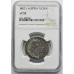 Austria, Franz Joseph I, 1 Floren Venice 1862 V - NGC VF30