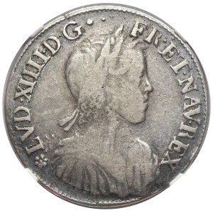 Francie, Ludvík XIV., 1/2 Ecu, Tours 1652 E – NGC VF25