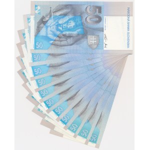 Slowakei, 50-Kronen-Set 1993–2005 (11 Stück)