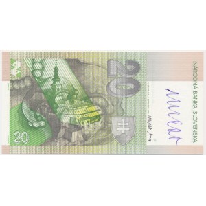 Slovensko, 20 korun, 1993 – s podpisem předsedy Národní banky Slovenska