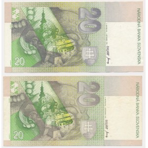 Slovakia, 20 Korun 1993 (2 pcs.)