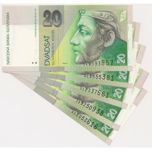 Slovakia, 20 Korun 2004 (6 pcs.)