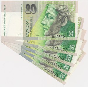 Slovakia, 20 Korun 1999 (5 pcs.)