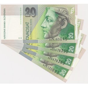 Slovakia, 20 Korun 1997 (4 pcs.)