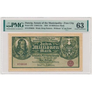 Danzig, 10 milion Mark 1923 - without prefix - PMG 63