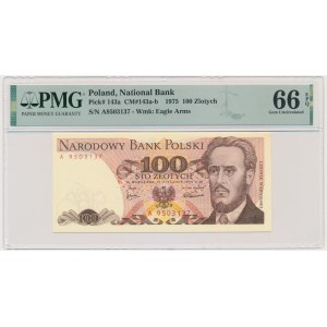 100 zlotych, 1975 - A - PMG 66 EPQ - first series
