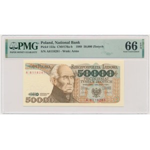 50 000 zlotys 1989 - A - PMG 66 EPQ - première série