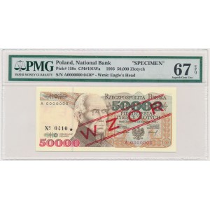 50,000 zlotys 1993 - TEMPLATE - A 0000000 - No. 0410 - PMG 67 EPQ