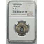Fiji, Edward VIII, 1 Penny London 1936 - NGC MS65