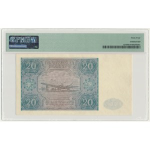 20 zlotých 1946 – D – PMG 64 – MODRÁ