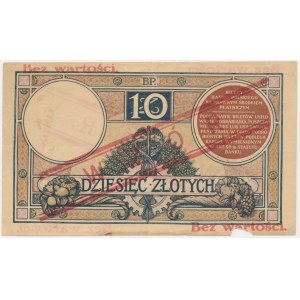 10 zlotych, 1924 - PROOF - II EM.A - unperforated - RARE