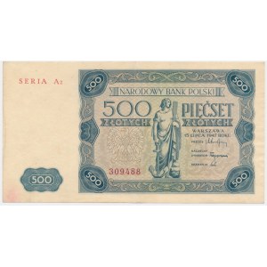500 zlotych, 1947 - A2 - rare series