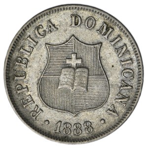 Dominican Republic, 2 1/2 Centavos Paris 1888 A