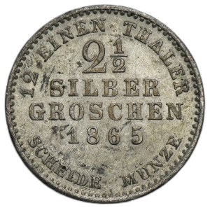 Deutschland, Kurfürstentum Hessen, Friedrich Wilhelm I., 2 1/2 Silbergroschen 1865