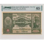 Gdańsk, 1.000 marek 1923 - PMG 65 EPQ