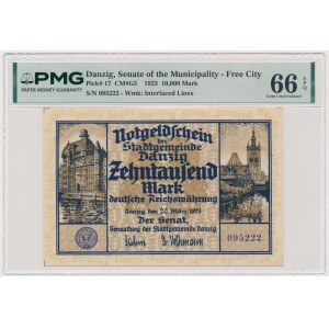 Gdańsk, 10.000 marek 1923 - PMG 66 EPQ
