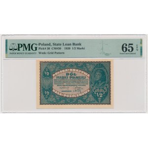 1/2 Mark von 1920 – PMG 65 EPQ
