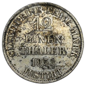 Germany, Kingdom of Hannover, Georg V, 1/12 Thaler Hannover 1853 B