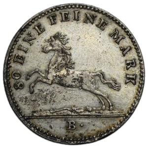 Germany, Kingdom of Hannover, Georg IV, 1/6 Thaler Hannover 1821 B