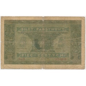 5 zlotych, 1926 - B -
